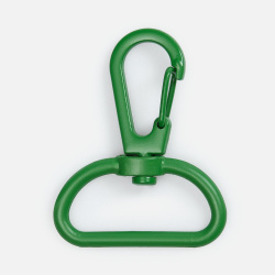 Застежка-карабин Snap Hook, L, зеленая, 2,9х4 см