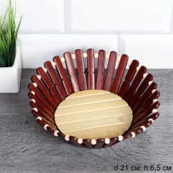 Корзина круглая 24 см / YB831 /уп 150/ Бамбук