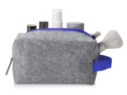 Косметичка из РПЕТ фетра с ручкой «Felt», Цвет серый, синий