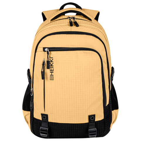 Рюкзак HEIKKI VALUABLE (ХЕЙКИ) универсальный, 2 отделения, отделение для ноутбука, бежевый, 48x33x19 см, 273870
