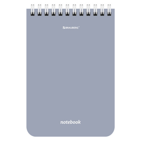 Блокнот МАЛЫЙ ФОРМАТ А6 108х145мм, 40 л., гребень, картон, клетка, BRAUBERG, КС МОРАНДИ, 118554