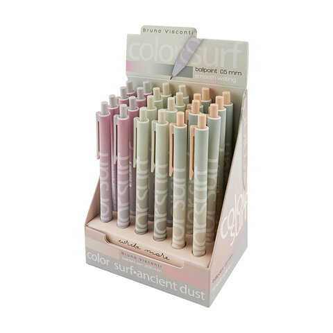 Ручка шариковая автоматическая BRUNO VISCONTI "Color Surf Morandi", СИНЯЯ, ассорти, 0,38 мм, 20-0281/52