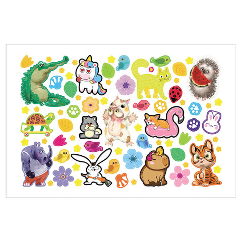 Альбом с наклейками, А5, 8 листов, 600 наклеек, "Милые и забавные" HATBER, 8Ан5, 8Ан5_31982