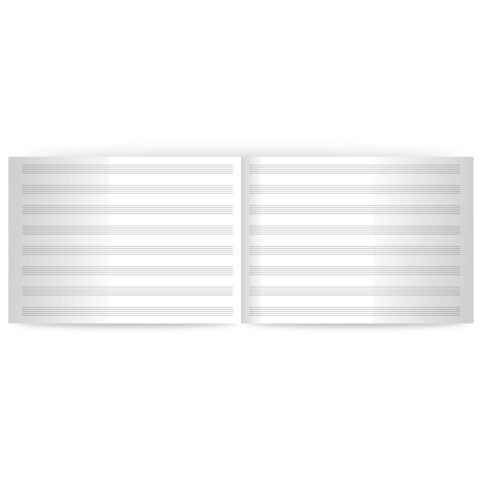 Тетрадь для нот А4, 24 л., обложка мелованный картон, горизонтальная, на скобе, BRAUBERG, "Классика", 404640