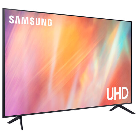 Телевизор SAMSUNG UE50AU7101, 50" (127 см), 3840x2160, 4K, 16:9, Tizen, Wi-Fi, Bluetooth, черный, 3219218