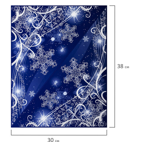 Украшение для окон и стекла ЗОЛОТАЯ СКАЗКА "Зимние узоры 1", 30х38 см, ПВХ, 591243