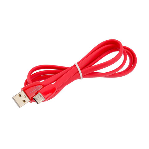 Кабель силиконовый USB-Type-C, 1 м, VIXION PRO VX-12c, для зарядки и передачи данных, красный, 03028, БП-00000962