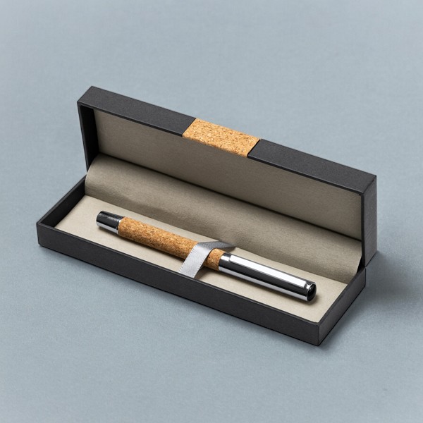 Ручка из натуральной пробки и стали SUVER / В оригинальном футляре