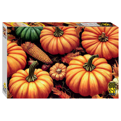 Пазл картонный, 500 элементов, АССОРТИ, поле 50х34,5 см, STEP PUZZLE