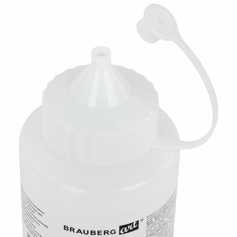 Краска акриловая художественная ГЛЯНЦЕВАЯ, 500 мл в банке, белила титановые, BRAUBERG ART, 192539