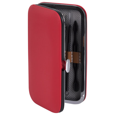 Универсальный набор для маникюра и педикюра 9 в 1 в футляре, MINI, красный, WBZ, 609493