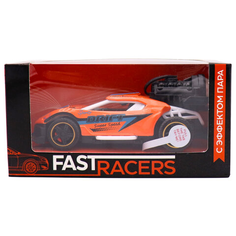 Машинка металлическая, инерционная, СВЕТ, ЗВУК, ПАР, 14 см, АССОРТИ, FUNKY TOYS