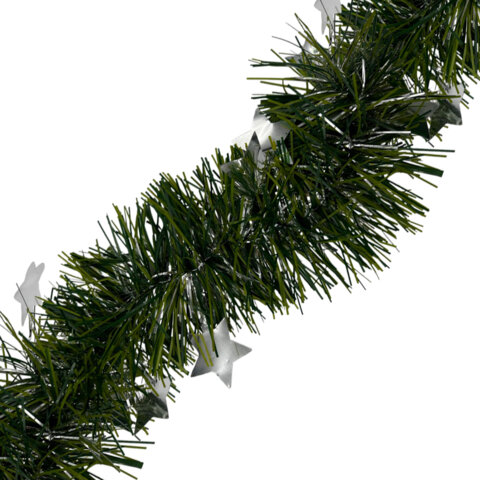 Мишура (1 штука) с декором, диаметр 70 мм, длина 2 м, матовая, ассорти 4 дизайна, ЗОЛОТАЯ СКАЗКА, 592424