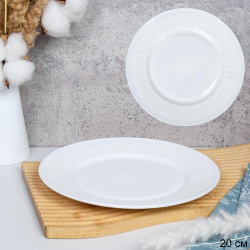 Тарелка обеденная 203 мм белая Египет / LMP-80 (WHITE) /уп 6/48/