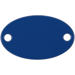 Шильдик металлический Alfa Oval, синий, 1,5х2,5 см