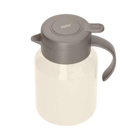 Чайник-термос 1 л JOYLUX (ДЖОЙЛЮКС) COFFEE BREAK, нержавеющая сталь SUS304, заварник/сито, бежевый матовый, 700329
