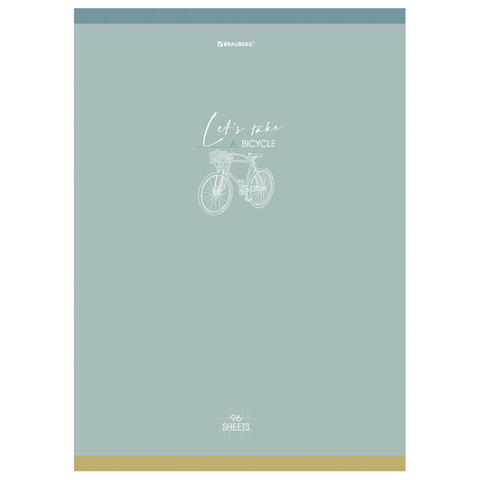 Тетради КОМПЛЕКТ 3 шт. А4, 96 л., BRAUBERG скоба, клетка, глянцевый лак, "Pastel", 404388