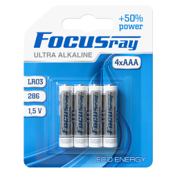FOCUSray ULTRA ALKALINE LR03/BL4  1/12/144 батарейка, шт (4 шт)