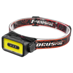 Фонарь налобный FOCUSray 1302 акку 18650 1200 мАН 3,7V встроенный ,сенсор,индикатор зарядки  3W COB 1/180, шт