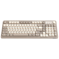 Клавиатура проводная USB, 102+98 клавиш, LED-подсветка, SONNEN K620, слоновая кость/серая, 513950
