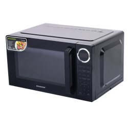 Микроволновая печь BRASSON MW2390D-6BL, 23 л, 900 Вт, сенсорное управление, дисплей, таймер, 6 АВТОПРОГРАММ, черная, 454980