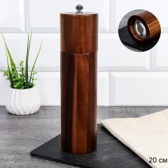 Мельница для специй и соли 20 см Акация / JS-E00A3-20 /уп 64/