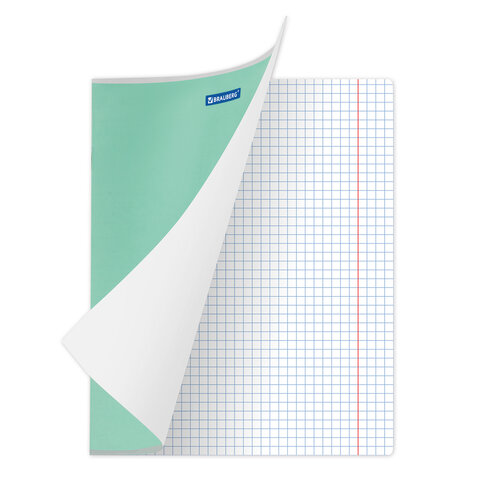 Тетради ДЭК 12 л. КОМПЛЕКТ 20 шт. BRAUBERG "КЛАССИКА NEW", клетка, обложка картон, ЗЕЛЕНАЯ, 880048