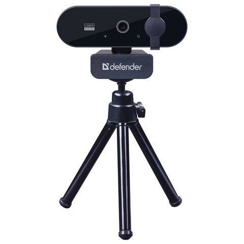 Веб-камера DEFENDER G-lens 2580, Full HD, 2 Мп, микрофон, USB 2.0, регулируемый крепеж, черная, 63112