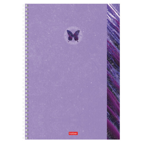 Тетрадь А4 96л. HATBER гребень, линия, обложка картон, Вдохновение вокруг (микс в спайке), 088816, 96Т4В2гр