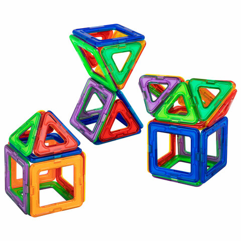 Магнитный конструктор MAGNETIC BLOCKS, 20 магнитных деталей, BRAUBERG KIDS, код 1С, 665718