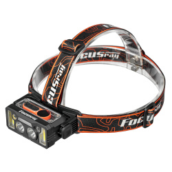 Фонарь налобный FOCUSray 1328 акку 18650 1200мАН 200 люмен,цифровой дисплей,сенсор,USB кабель 1/180, шт