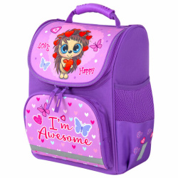 Ранец ПИФАГОР BASIC, 1 отделение, 3 кармана, эргономичная спинка, "Awesome", 35х28х18 см, 271370