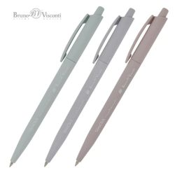 Ручка шариковая автоматическая BRUNO VISCONTI "Slim Click. Morandi", СИНЯЯ, ассорти, 0,4 мм, 20-0507