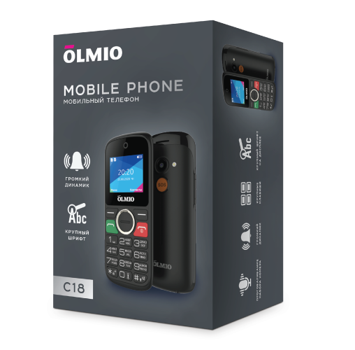 C18 Olmio (черный) Мобильный телефон