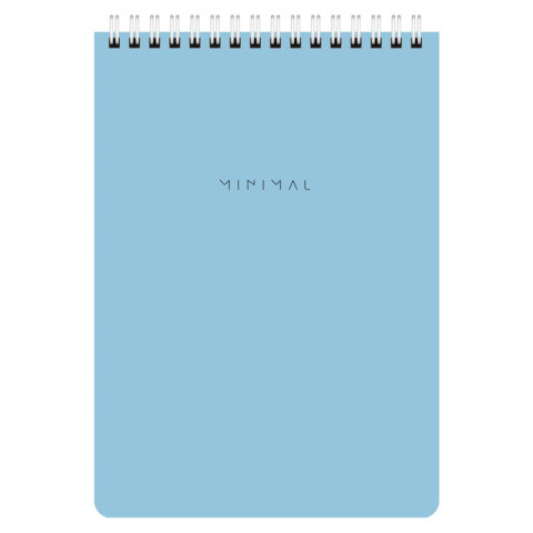 Блокнот А5 146х206 мм, 60 л., гребень, картон, жесткая подложка, клетка, BRAUBERG "Minimal Pastel", 116427