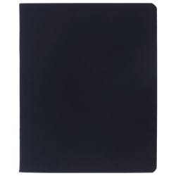 Тетрадь А5 96 л., HATBER, скоба, клетка, Soft-touch ламинация, SoloMatte "Черный бархат", 96Т5лВ1