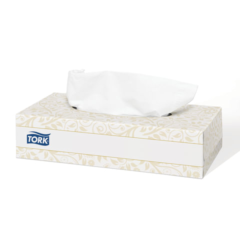 Салфетки косметические 100 штук в картонном боксе, 2-слойные, Tellus/TORK Premium (Система F1), 120380
