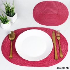 Салфетка для стола овальная / pink /уп 6/300/ 30х45 см Винная /АКЦИЯ