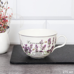 Чашка чайная 270 мл тонкостенный / LY-2401 /уп 72/ Лаванда