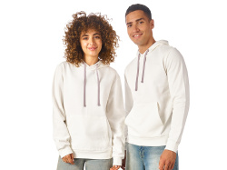 Толстовка "Stream" с капюшоном, унисекс, Размер XL, Цвет белый(молочный)/серый