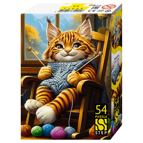Пазл картонный 54 элемента, "Время уюта", АССОРТИ, поле 18х13 см, STEP PUZZLE