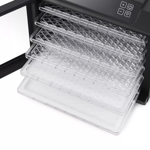 Сушилка для овощей KITFORT КТ-1905, 500 Вт, 12 поддонов, электронное управление, черная/серебристая