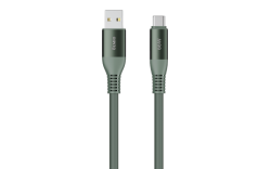 Кабель SHIELD, USB2.0 - Type-C, 66W, 6A, 1.2м, зеленый, OLMIO