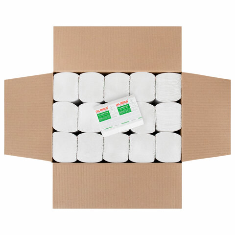 Салфетки бумажные для диспенсера системы N4 КОМПЛЕКТ 15 пачек х 220 шт., LAIMA ADVANCED, 21х16,2 см, 2-слойные, 116662