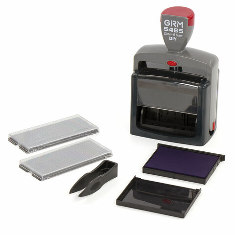 Датер самонаб. 6 строк+дата, оттиск 69х49 мм синий, GRM 5485 HUMMER,КАССА В КОМПЛЕКТЕ, 112000120