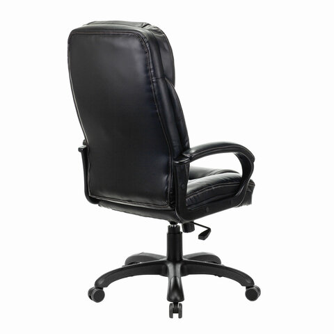 Кресло офисное BRABIX PREMIUM "Nord EX-590", черный пластик, экокожа, черное, 532097