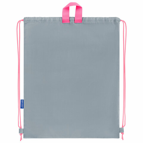 Мешок для обуви BRAUBERG, с петлей, светоотражающая полоса, 2 отделения, 46х36 см, "Hi there", 273449