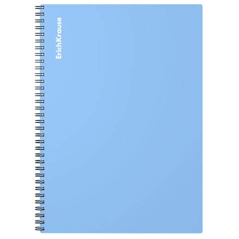 Тетрадь обложка пластик, А4, 80 л., гребень, клетка, ERICH KRAUSE "Pastel", 50163