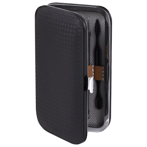 Универсальный набор для маникюра и педикюра 9 в 1 в футляре, MINI, черный карбон, WBZ, 609490