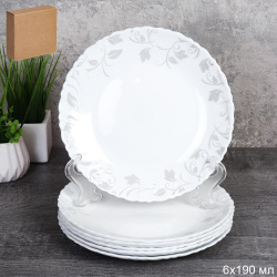 Набор тарелок 6 штук 190 мм / LHP-75XN (7437-2) /уп 12/ Лепестки 742634